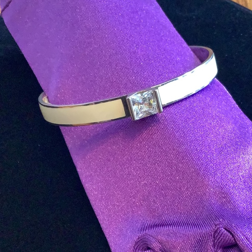 Folli Follie White Enamel Bangle Bracelet - New!
